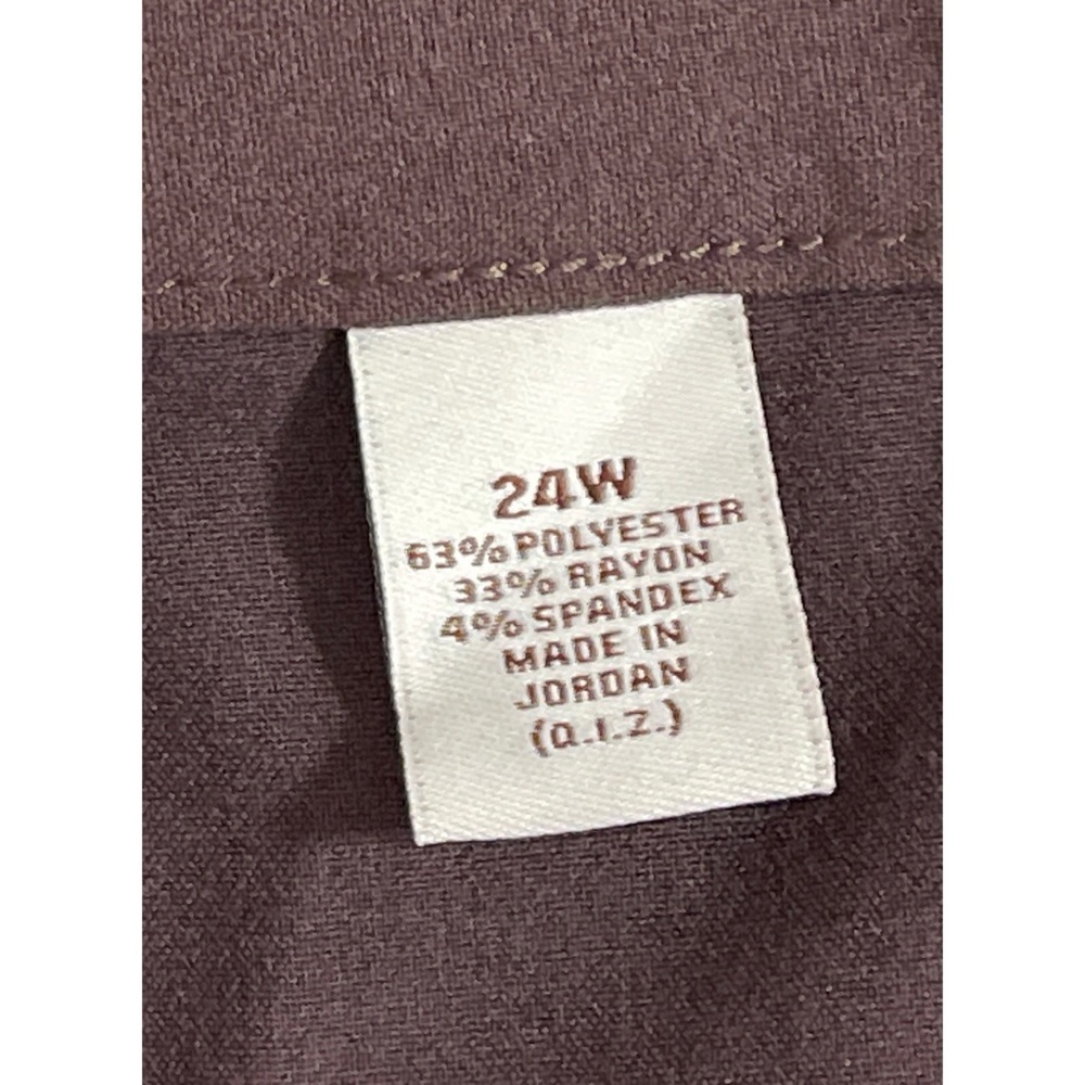 NEW!!  Women's Kim Rogers Plus Chelsea Brown Pants  Size 24W Short - Picture 4 of 5